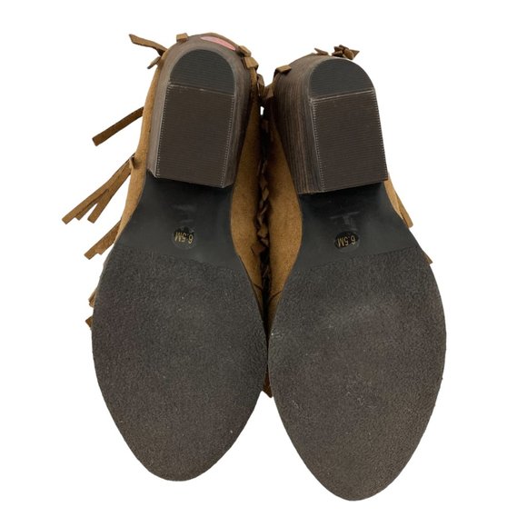 New Coconuts by Matisse Lambert Fringe Ankle Boot Size 6.5M Brown Distressed - Picture 6 of 10